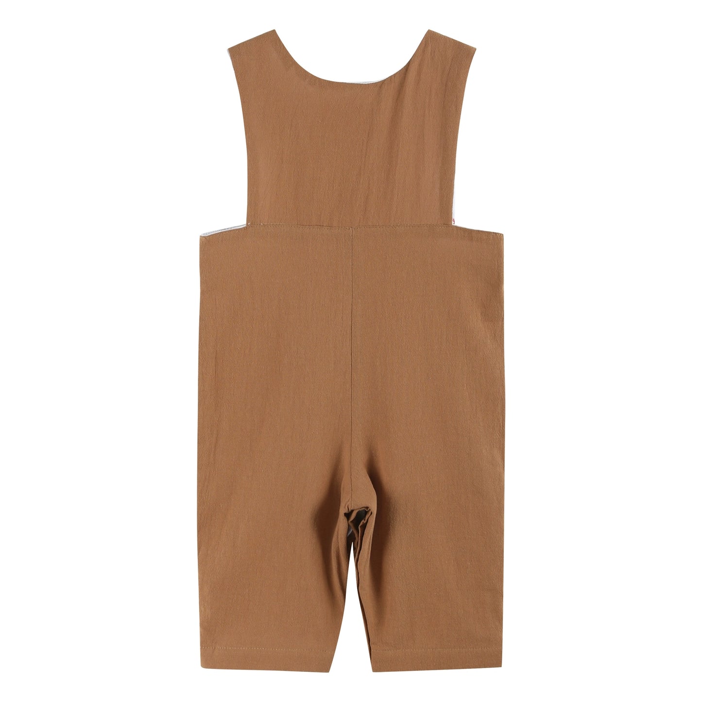 Brown Smocked Harvest Tractor Overalls