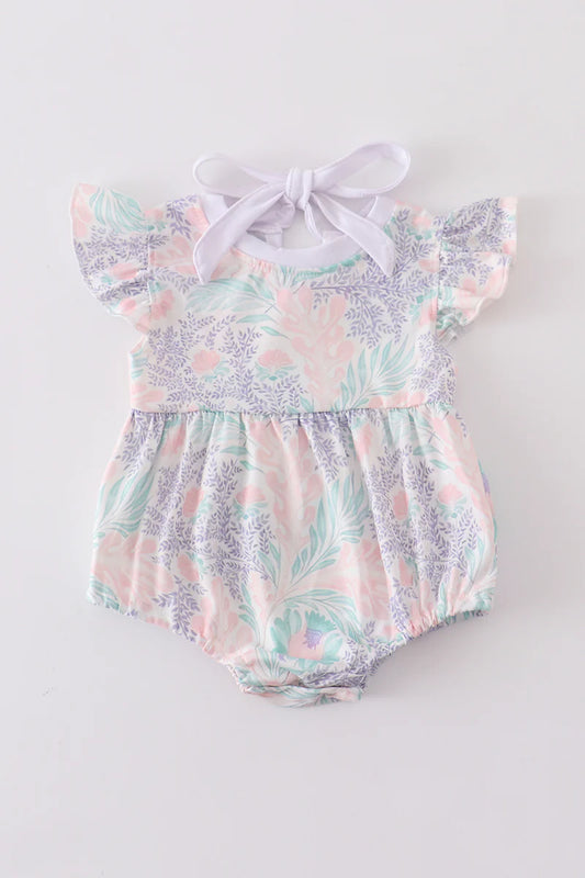 Floral Print Ruffle Bubble