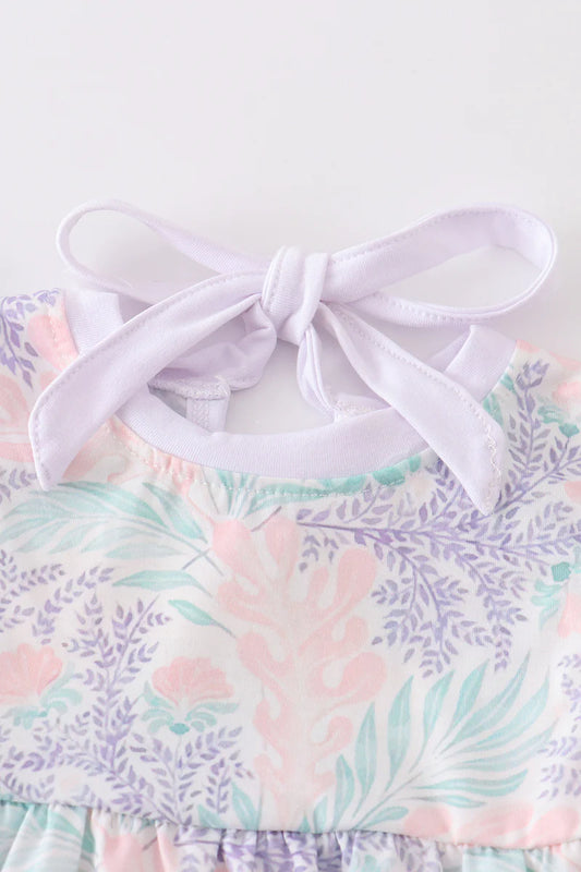 Floral Print Ruffle Bubble