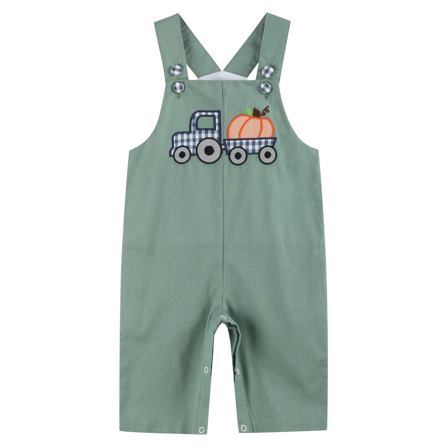 Green Pumpkin Truck Overalls