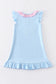 Blue Golf Applique Ruffle Dress