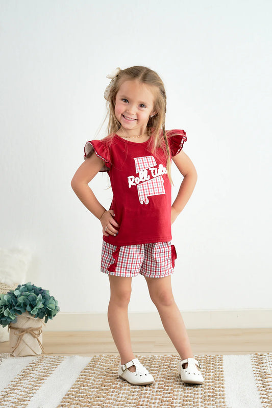 French Knot "Roll Tide" Shorts Set