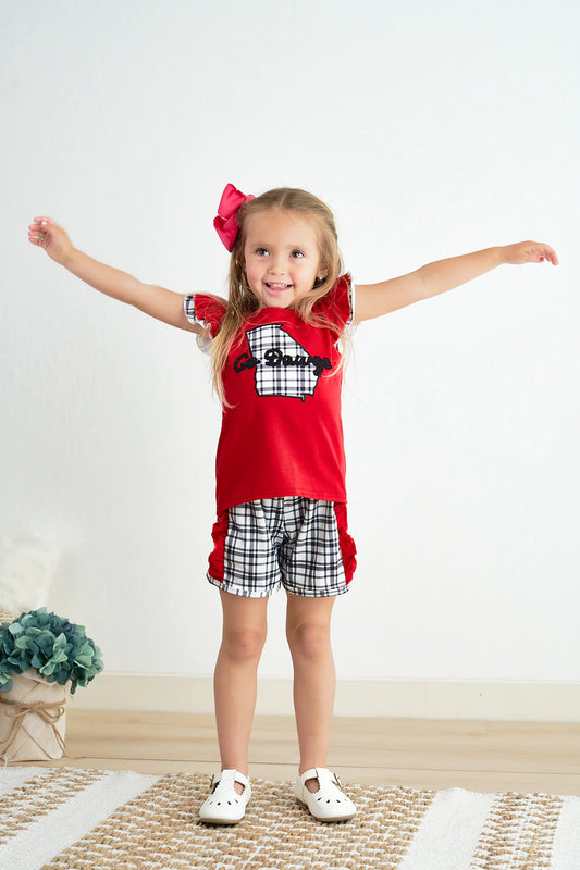 French Knot "Go Dawgs" Shorts Set