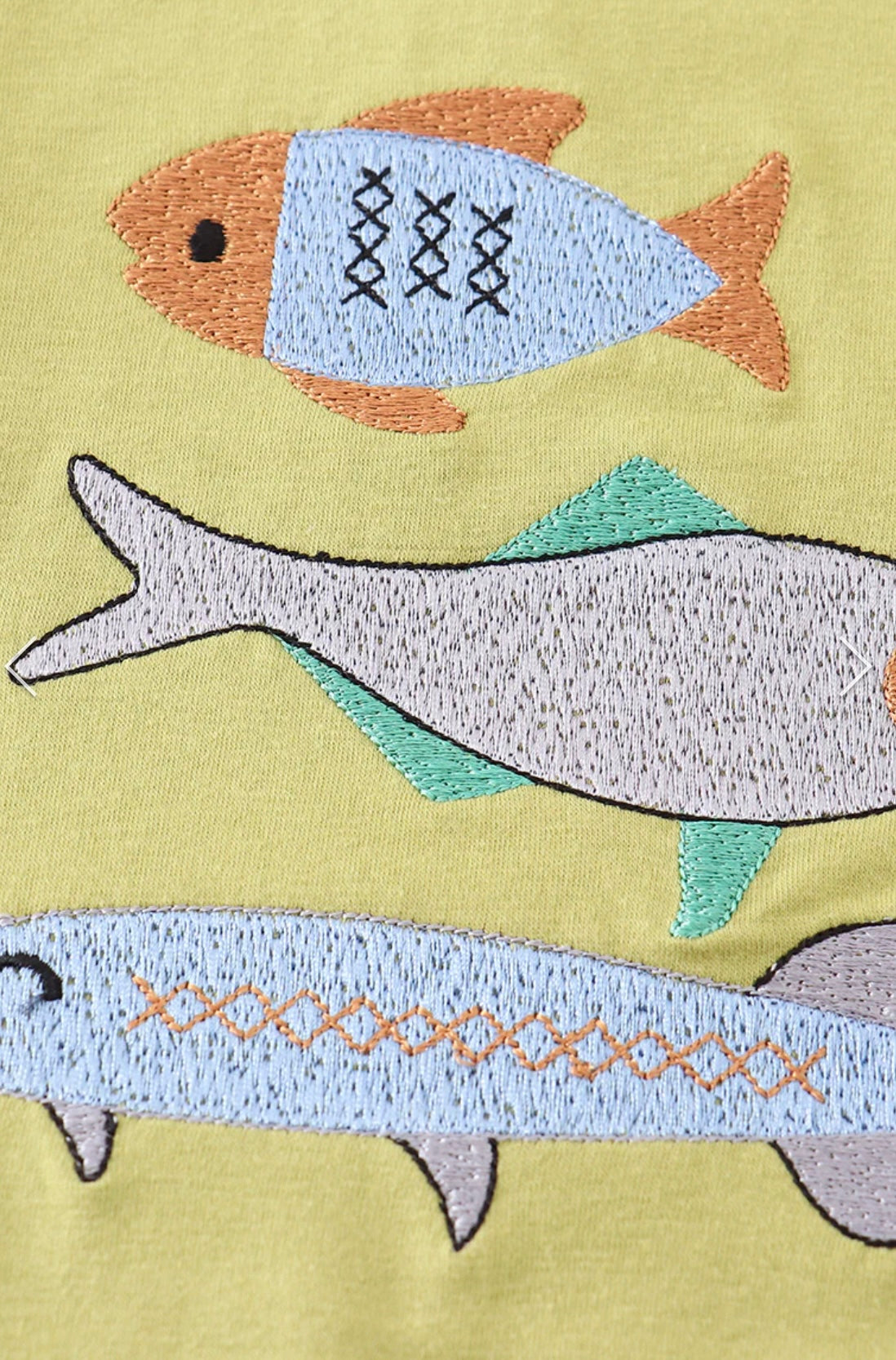 Mustard Fish Applique Romper