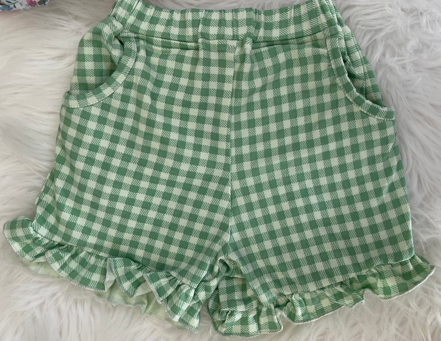 Smocked "I Love Mommy" Ruffled Shorts Set