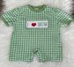 Smocked "I Love Mom" Boy's Romper