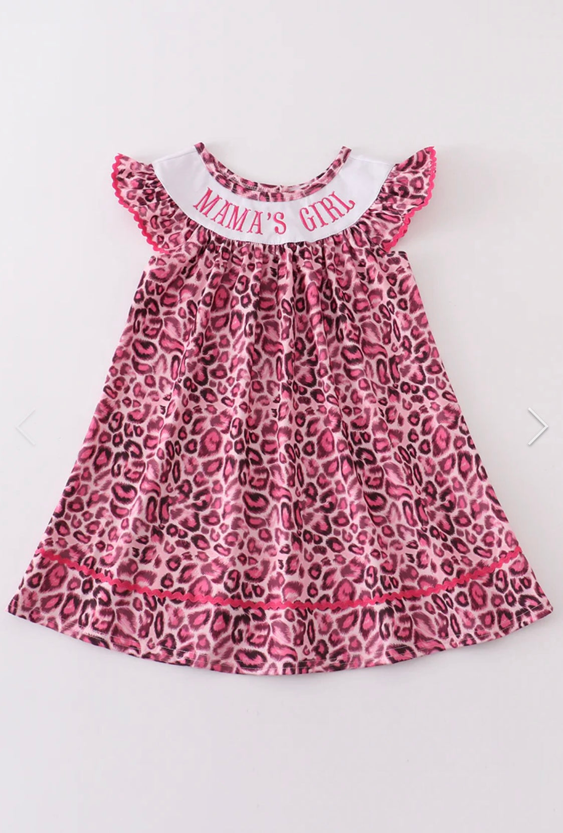 Leopard Print Mama's Girl Embroidered Dress