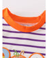 Purple Striped "BOO" Applique Boy Romper