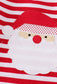 Striped Santa Claus Applique Ruffle Romper