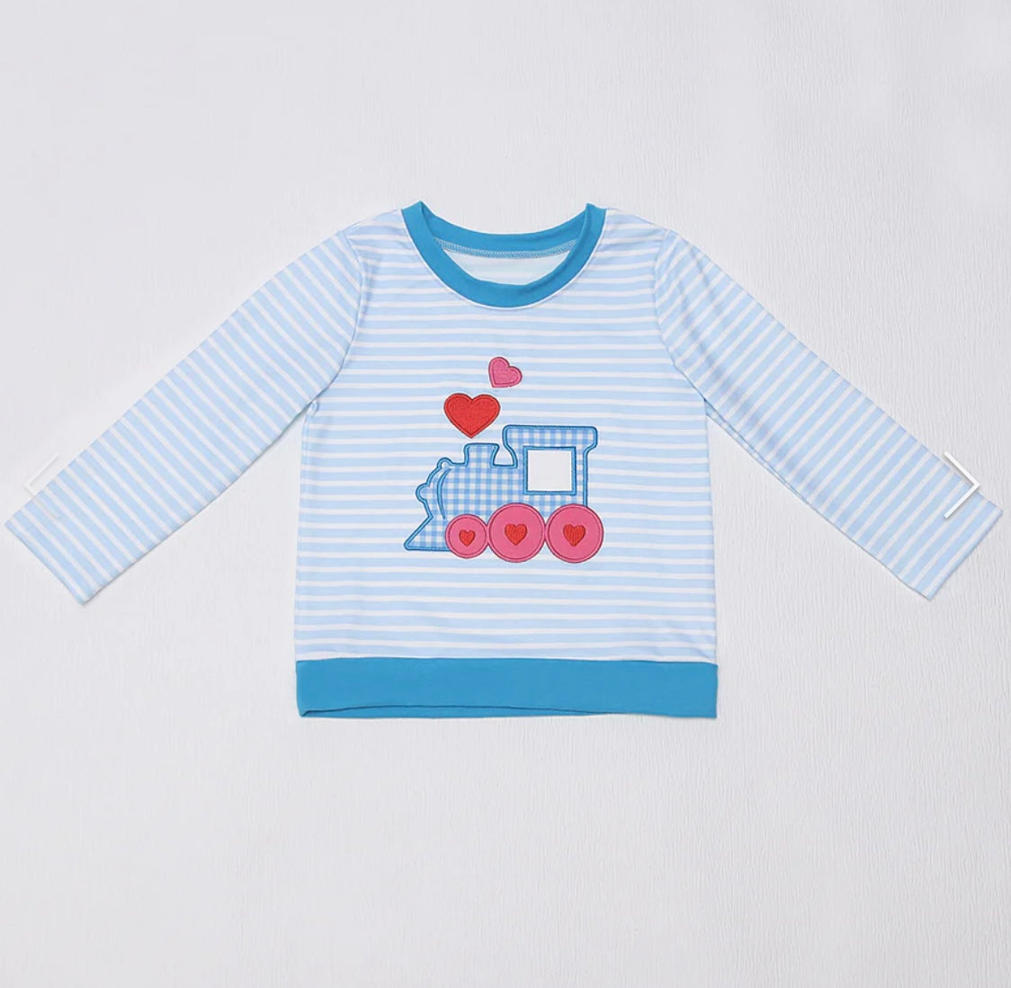 Valentine's Day Train Applique Shirt