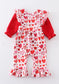 Heart Print Valentine's Day Romper