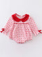 Red Plaid Heart Print Bubble