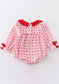 Red Plaid Heart Print Bubble