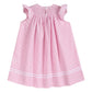 Pink Seersucker Smocked Bunny Dress