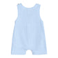 Blue Gingham Smocked Bunny Shortalls