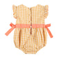 Orange Gingham Pumpkin Ruffle Bubble