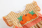 Orange Gingham Pumpkin Ruffle Bubble