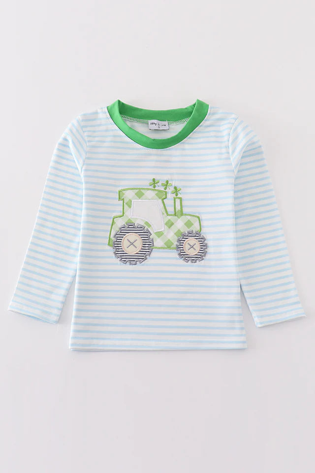 Tractor Shamrock Applique Shirt