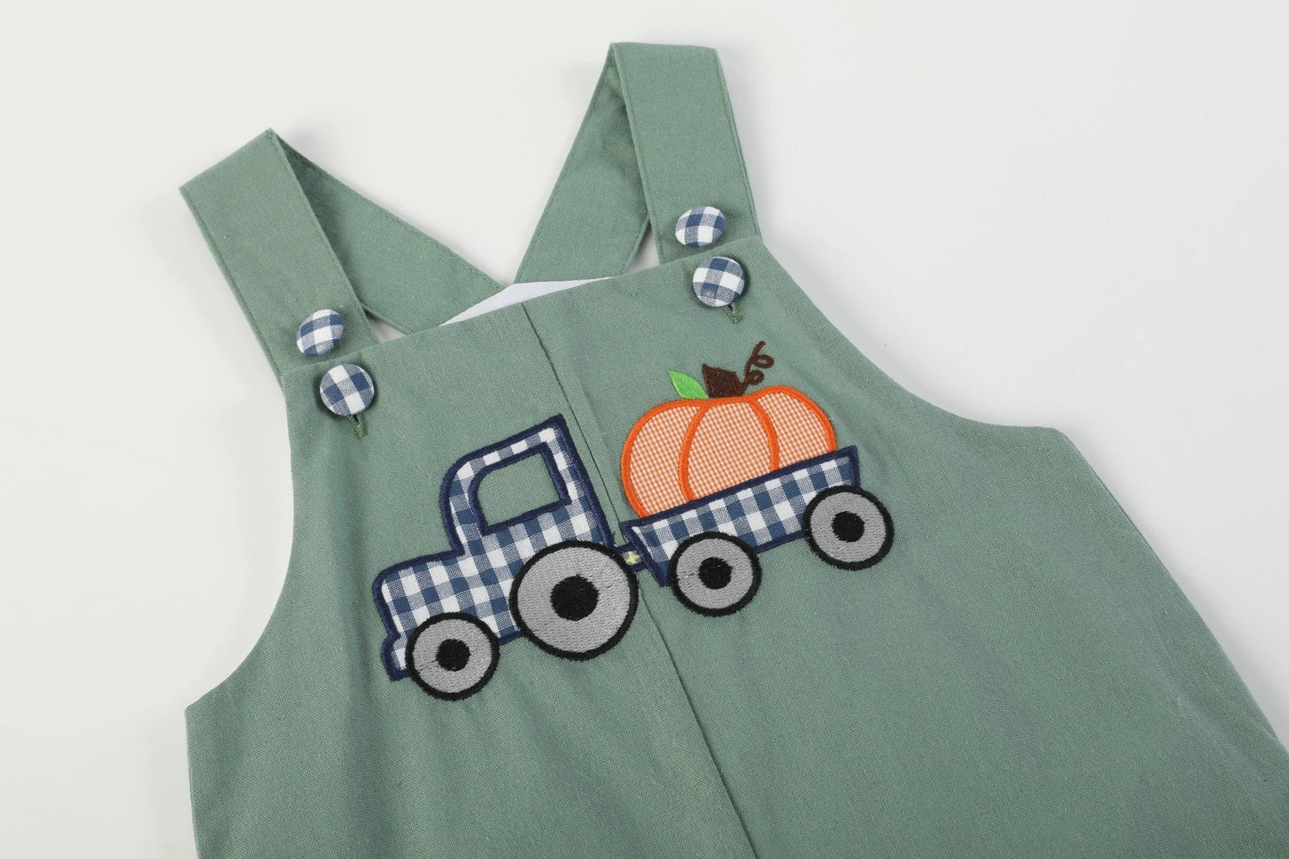 Green Pumpkin Truck Overalls