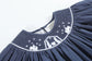 Navy Smocked Nativity Bishop Dress