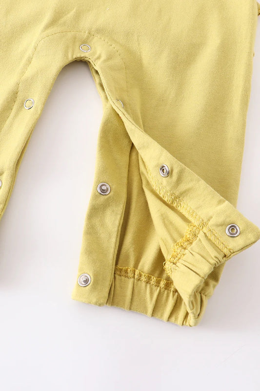 Mustard Ruffle Romper