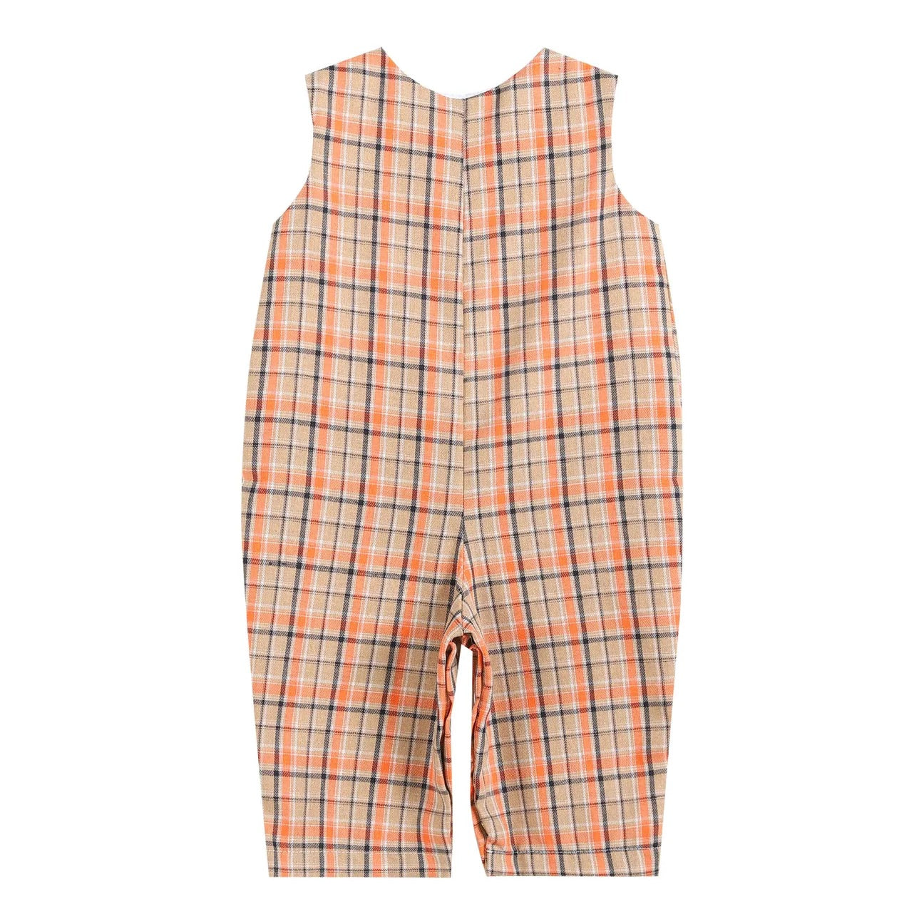 Brown & Orange Plaid Turkey Overalls