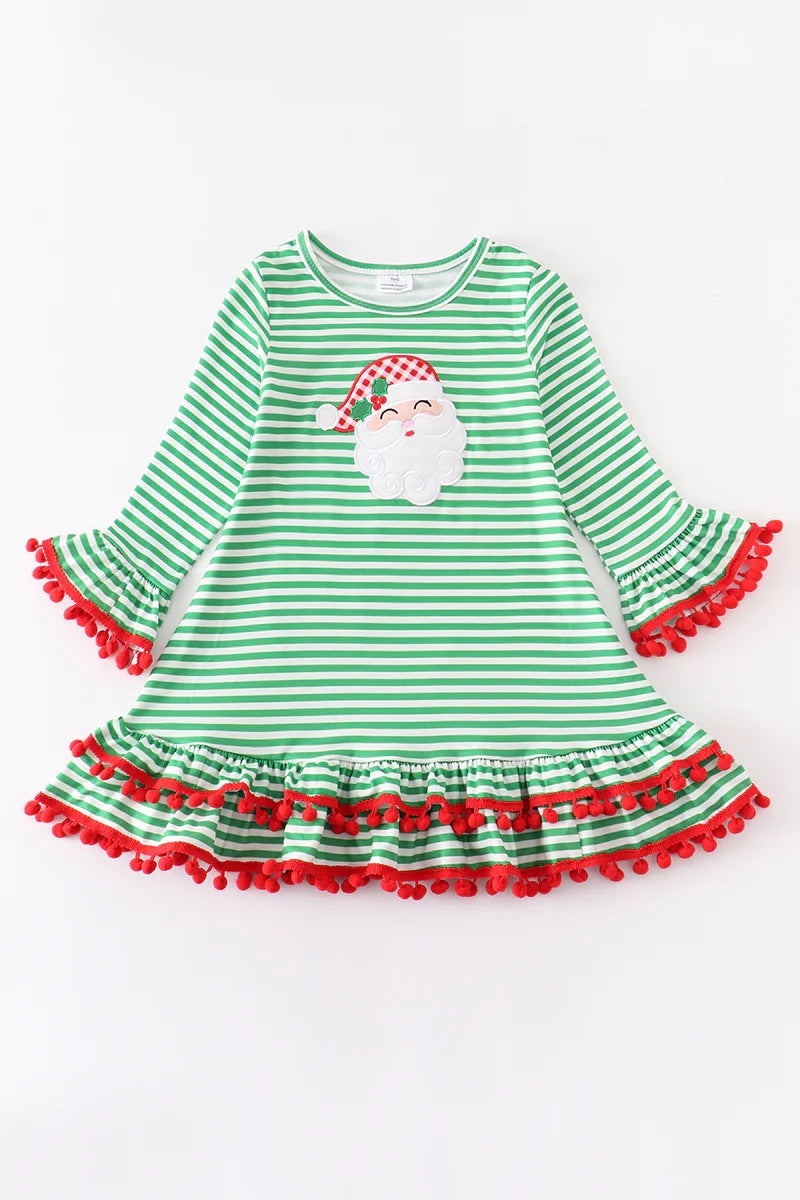 Green Striped Santa Dress