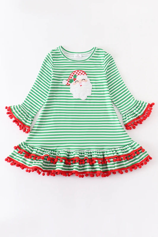 Green Striped Santa Dress