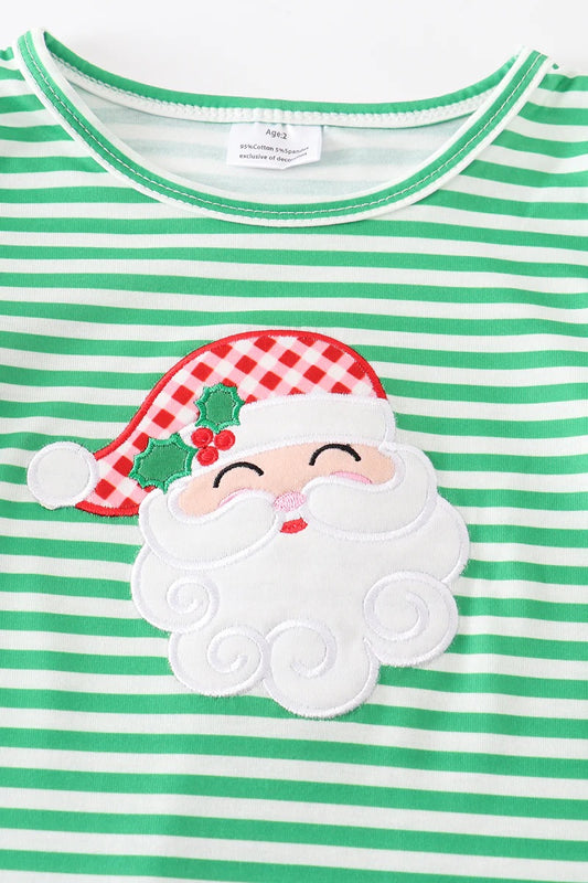 Green Striped Santa Dress