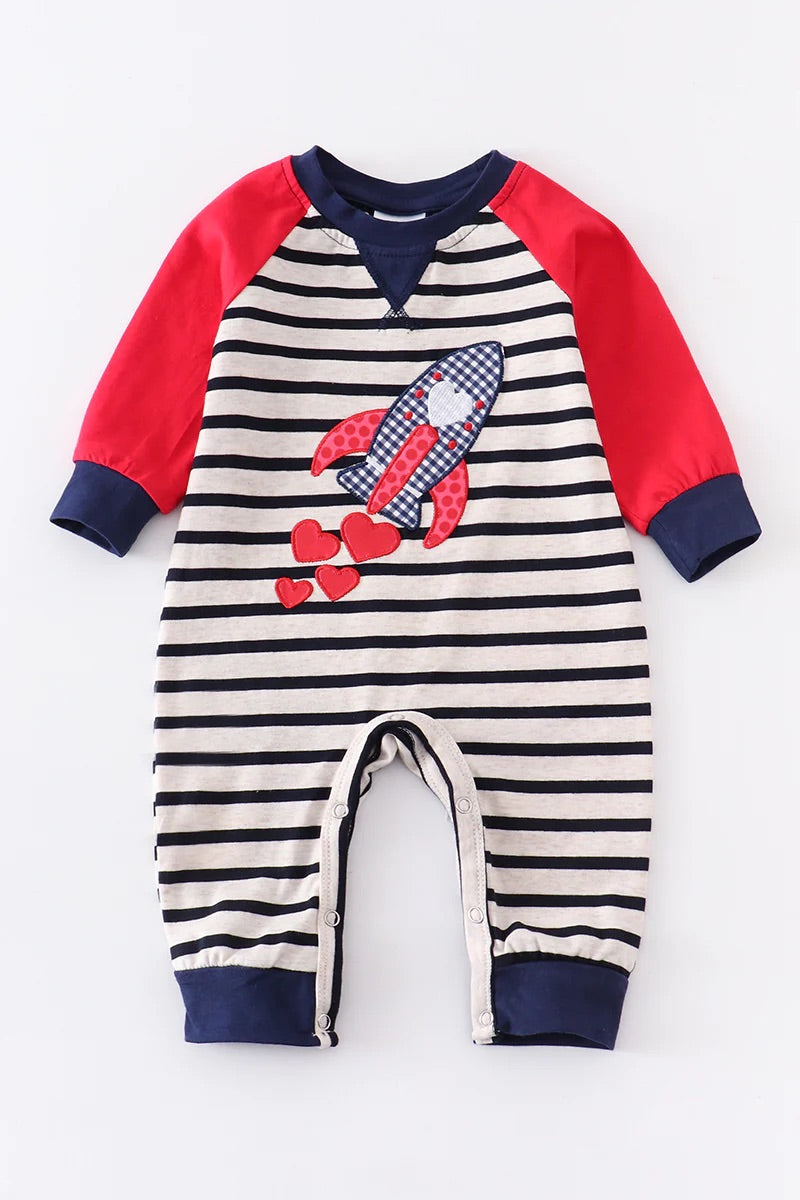 Rocket Heart Applique Romper