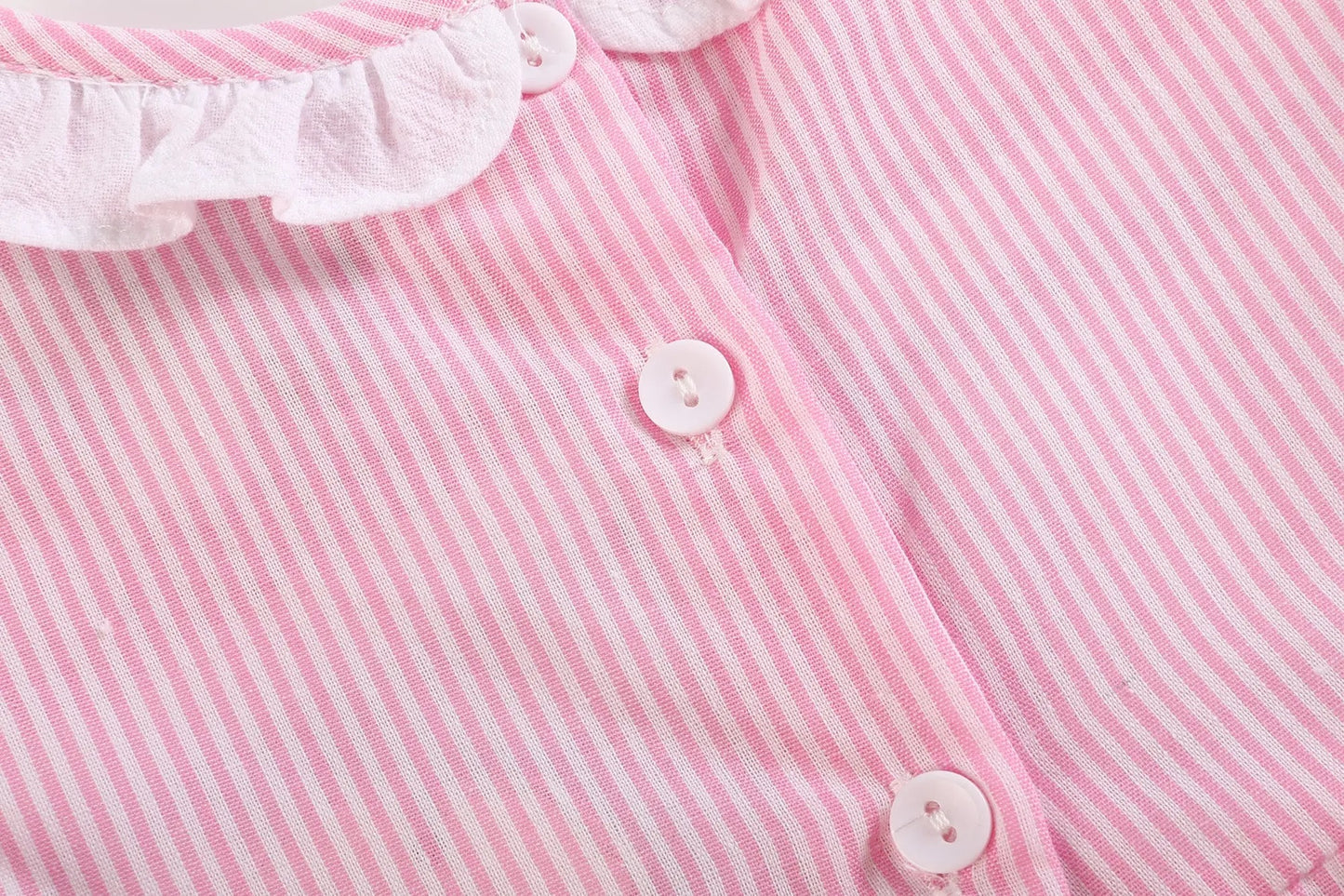 Pink Striped "Lil Sister" Smocked Bubble